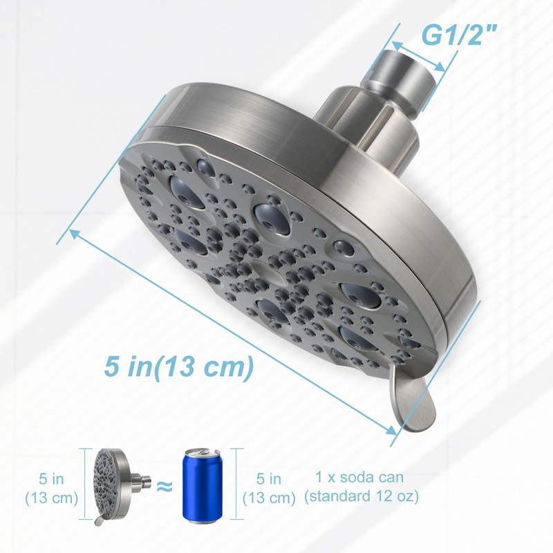 OFFO Shower Head, High Pressure Shower Head with Pause Mode,