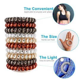 10Pcs Spiral Hair Ties No Crease For Women Girls, Elastic Coil Hair Ties For Thick Hair, Phone Cord Hair Ties Waterproof, Hair Coils, Key Chain Hair Ties, Colorful Ponytail Holder For Children¡­