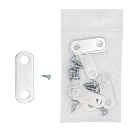 Flat ( 0" ) Depth --- Offset Mounting Canvas Z Clips for Picture Framing -- #6 X 3/8" Pan-Head Screws Included -- P