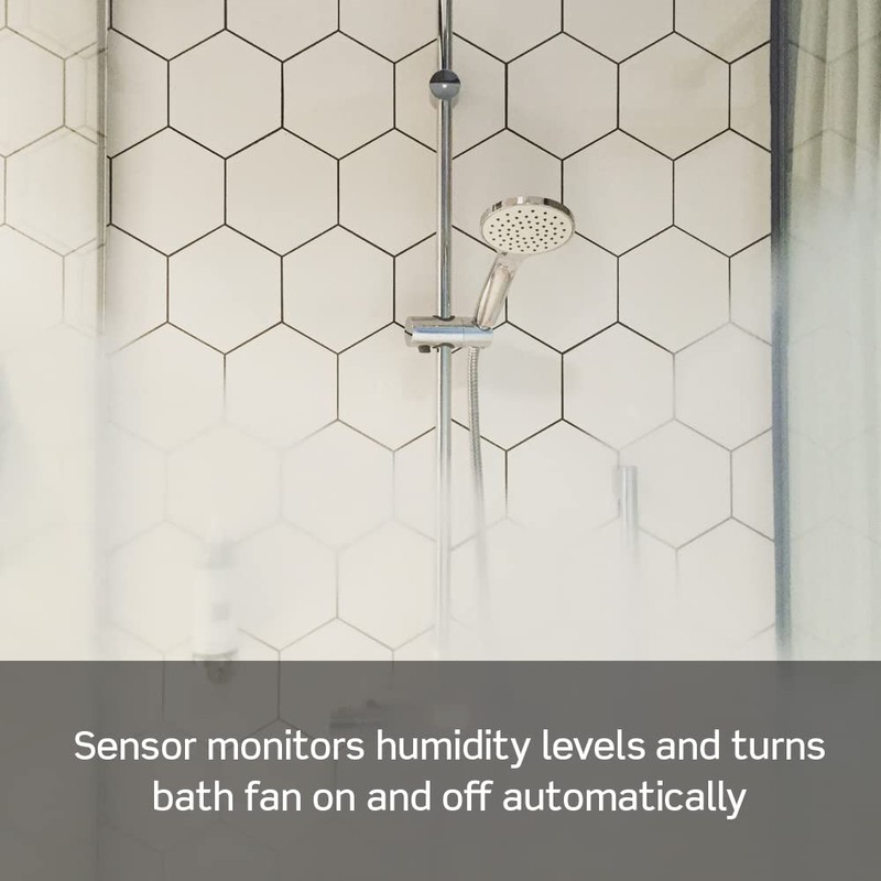 Leviton Dual Combination Humidity Sensor with Separate Light Switch, Automate