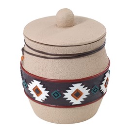 Avanti Linens - Covered Jar, Countertop Organizer, Decorative Home Decor (Navajo Dance Collection)