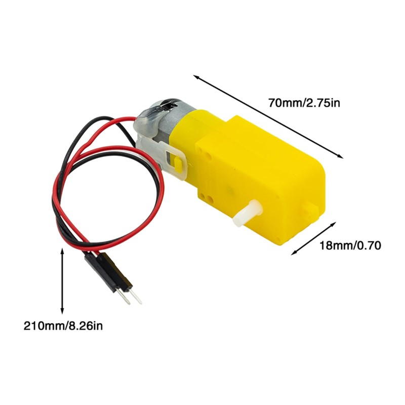 6pcs TT Motor DC Electric Motor 3V-6V Dual Shaft Geared