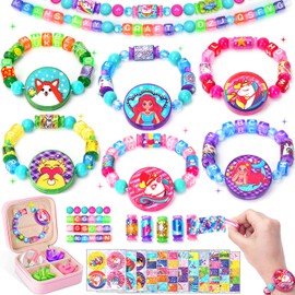 Friendship Bracelet Making Kit for Girl: Craft Kits for Kids Girls Birthday Presents - Gifts for 5 6 8 10 Year Old Girls Toys - Sticky Rolls Bracelets Jewelry Arts and Crafts for Kids Age 5 7 9 11 12