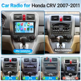 KuTaiTai Android Car Radio Stereo for Honda CRV 2007 2008 2009 2010 2011-9" IPS Touchscreen Head Unit Radio Player with Carplay Android Auto Mirrorlink in-Dash GPS Navigation Bluetooth WiFi FM