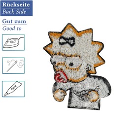 Maggie Simpson Rocks in Heavy Metal we Trust Rockabilly Baby Child Patch