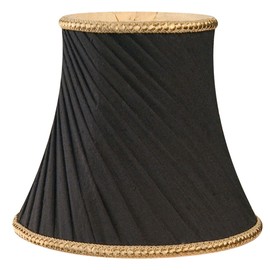 Royal Designs Decorative Trim Twisted Bell Chandelier Lamp Shade, Set of 6, 3 x 5 x 4.5 (CS-507BLK-6)
