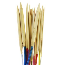 Beyond Dreams 18 Pairs of Circular Knitting Needles made of Bamboo with a Colourful Tube, Size: 2 - 10 mm, Single Tip Knitting Needles