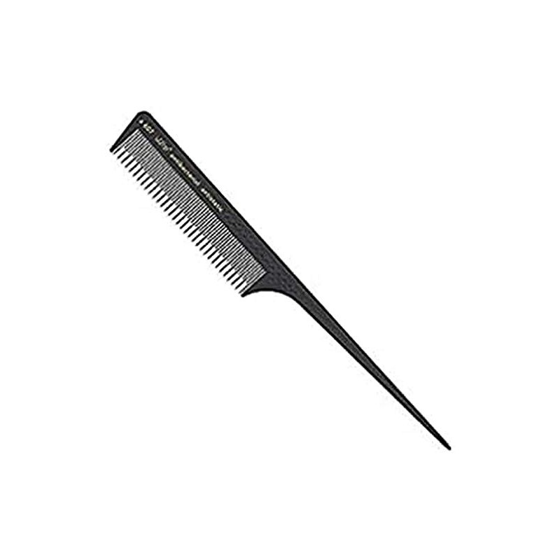 'Hercules Saw Tail Comb with Wolf 37 A 607 Black 8 1/2 Toupier Antibacterial