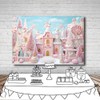 MEHOFOND 7x5ft Christmas Backdrop Candy Gingerbread Castle Winter Snowflake Icing