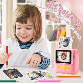 5 Rolls Print Paper for WEEFUN Instant Print Camera Kids Camera 1080P HD Digital Camera to Age 6-12 Boys and Girls Birthday Gifts