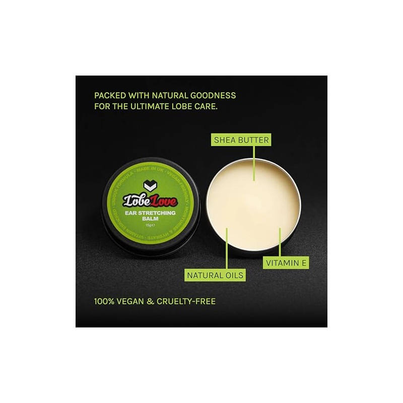Stretch It - Premium Ear Stretching Balm, Lobelove Ear Stretching