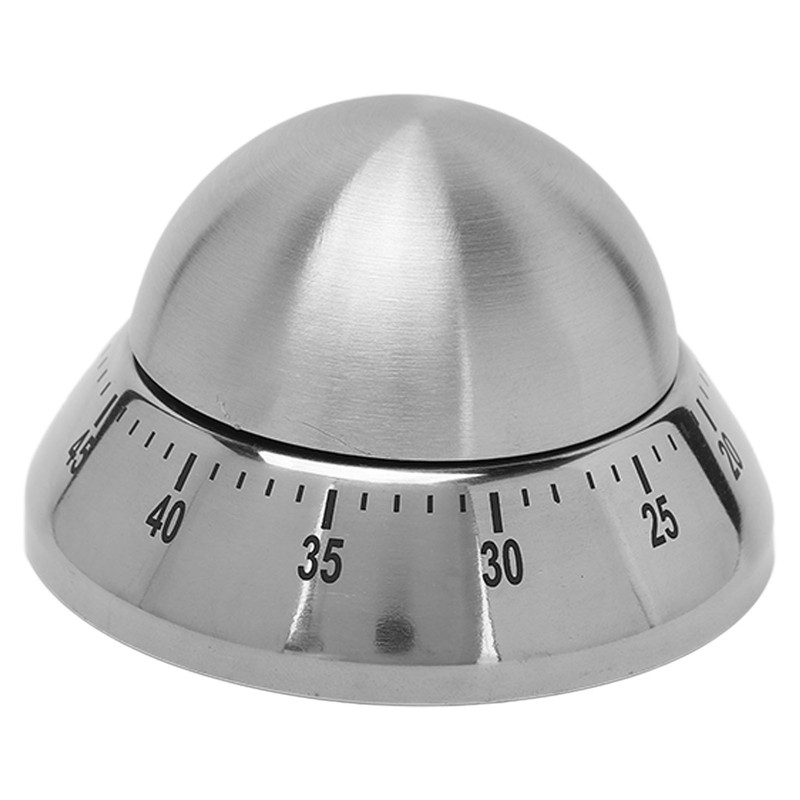 Mechanical Timer Round Clear Number Scale Anti Slip Base Stainless