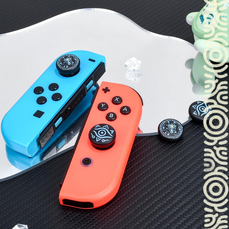 DLseego Switch Thumb Grips,Cool Switch Joystick Cover Anti-Slip Analog Stick