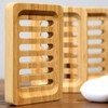 Kandid Teak Wood Soap Dish, Single Pack Waterproof Self Draining