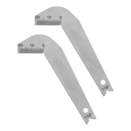 QUARKZMAN Drill Protractor 118 Degree Drill Grinding Gauge Stainless Steel Angle Measurement Gage Pack of 2