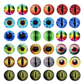 Julie Wang 10MM 100PCS Dragon Eyes Glass Cabochon Eye for Clay Models Making Sculptures Props Craft DIY Findings Jewelry DIY Accessory
