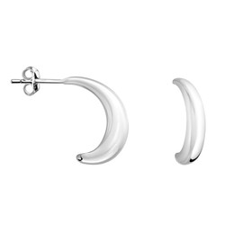 SOFIA MILANI - Women's Earrings 925 Silver - Curved Stud Earrings, Sterling Silver, No Gemstone