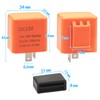YOKELLMUX Motorcycle Turn Signal Relay 2-Pin 12V IC Turn Signal