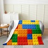 Erosebridal Games Fleece Blanket,Color Building Blocks Throw Blanket 40x50 Inch