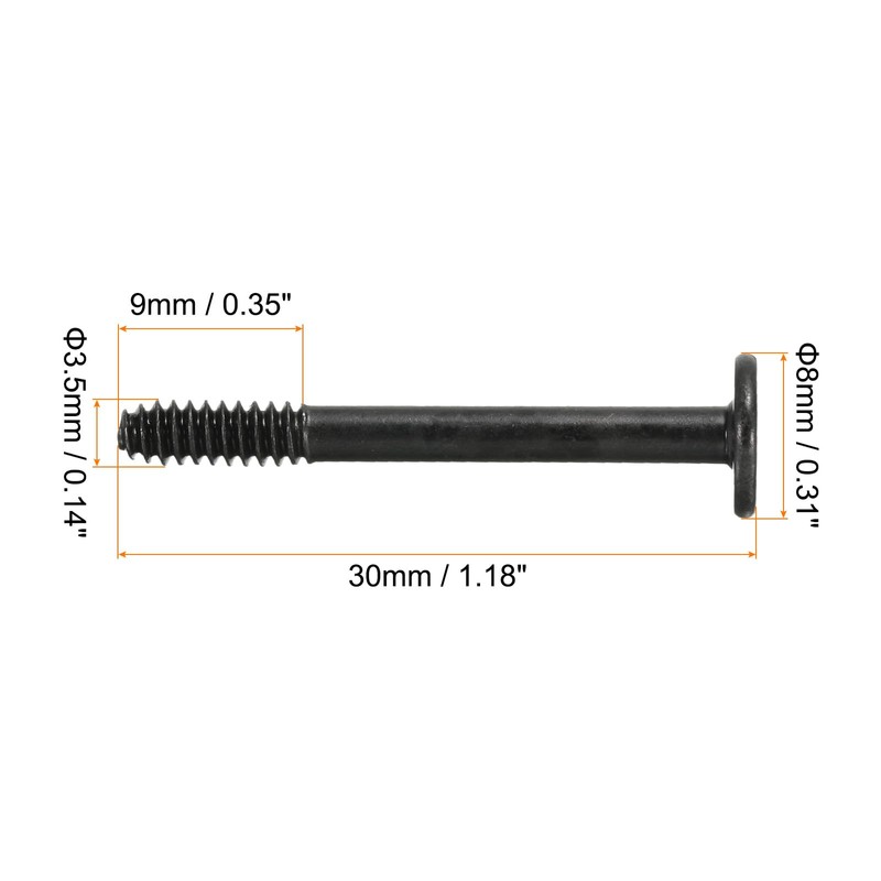 sourcing map 60PCS Computer Case Fan Screws 1.18"L PC Reducing