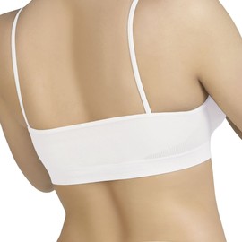 Annes styling Womens Invisible Seamless Bra Non-Wired Second Skin Top Support Comfortable Fitting Non-Padded, Bianco S/M