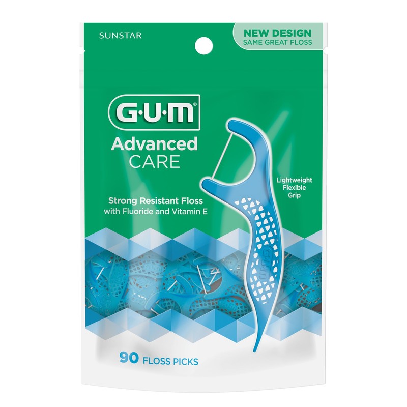 Gum Advanced Care Floss Picks - Dental Flossers for Adults