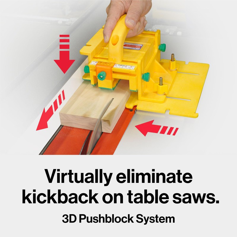 MICROJIG GRR-RIPPER Pro 3D Pushblock for Safety, Precision and Control,