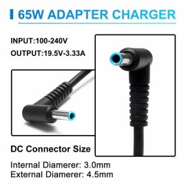 For HP Laptop Charger 65W AC Power Adapter TPN-CA16 L25298-002 710412-001 p