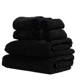 Ôhm - Terry Cloth Towel Set - Extra Fluffy & Soft - 2 Bath Towels 27x54 Inch + 2 Hand Towels 16x28 + 4 Washcloths 12x12 - Hotel & Spa Turkish Cotton & Oeko-TEX Certified - Black