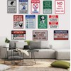 Metal Tin Sign Water Pipes Buried Below Warning Signs Caution