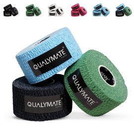 qualymate, HookGrip Tape, Lifting Tape - 3.8 cm Wide x 6.9 m Long, Extra Long, 3 Rolls Hook Grip Tape, Tape for Crossfit, Weightlifting Tape, Weightlifting, Thumb Tape (3 Rolls of Mixed Colour)