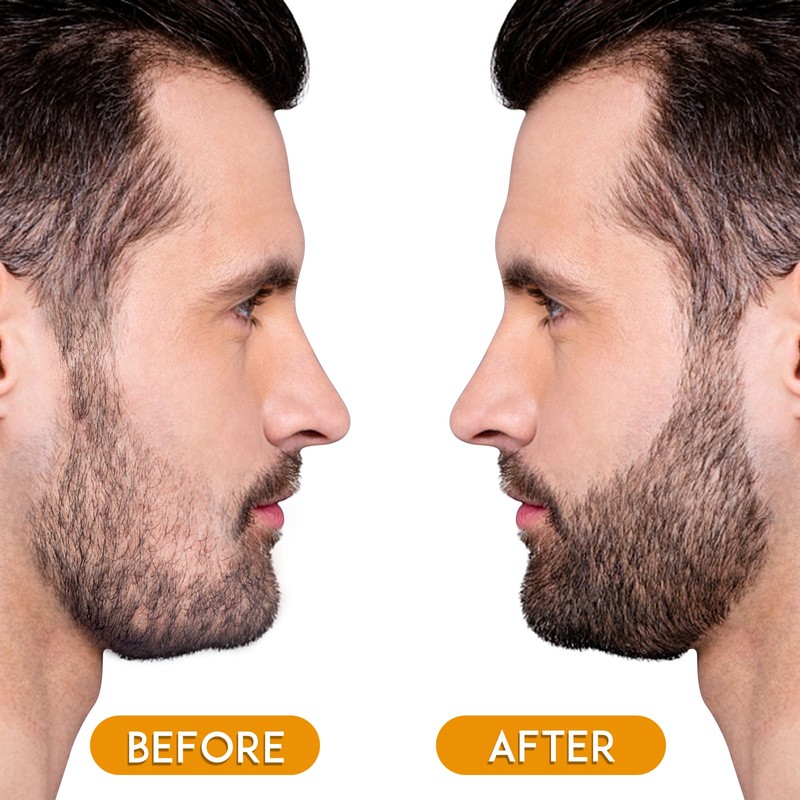 Beard Pencil Filler For Men with Bristle Beard Brush, Water