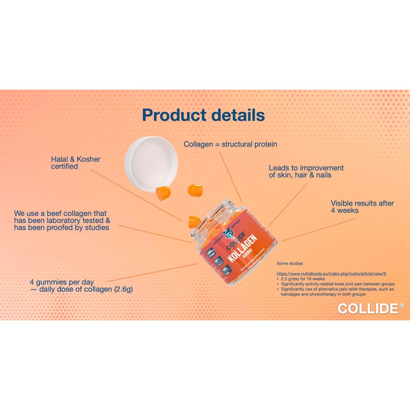 COLLIDE® Collagen + Biotin Fruit Gummies - Mango Vanilla Flavour