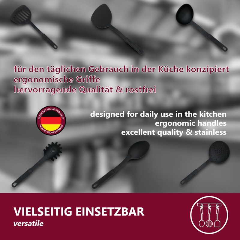 6-piece kitchen utensil set, heat-resistant and easy to clean, practical