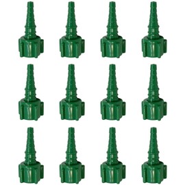 Swivel Barb Adaptor Nipple Nut, Swivel Nipple Christmas Tree Connector, Green Oxygen Tubing Connector (12 Pack)