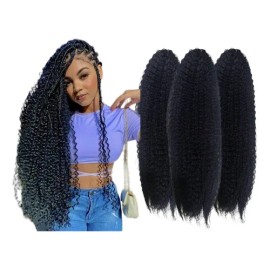 3 Extensiones Curly Crochet Premium Caída Natural Negro