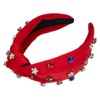 SZJULR 4th of July Headband Pearl Crystal Knotted Women Star