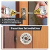Amylove 8 Set Crystal Door Knobs Mortise Style Fluted Glass