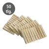 Mini Wooden Clips for Arts and Crafts, Pack of 50,