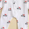 Aoswep - "I Love DAD Mum Lovely Solid Letters Printed