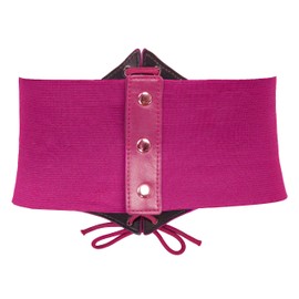 GRACE KARIN Womens Fashion Waist Belt Elastic Waspie Corset Costume Belt(2XL,Hot Pink)
