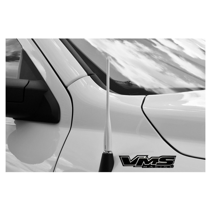 VMS Racing 9 inch SPIKE ANTENNA in WHITE Billet Aluminum