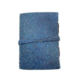 OVERDOSE Handcrafted Blue Flower Antique Journal with Treasure Key Closure - For Drawing Sketchbook Scrapbook Writing Notebook Daily Diary Notebook - Size - 5 x7 inches | 12 x 17 cm | A6