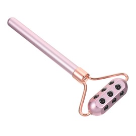 FOMIYES Gold Facial Roller Massager Portable Face Roller Negative Ions for Skin Care