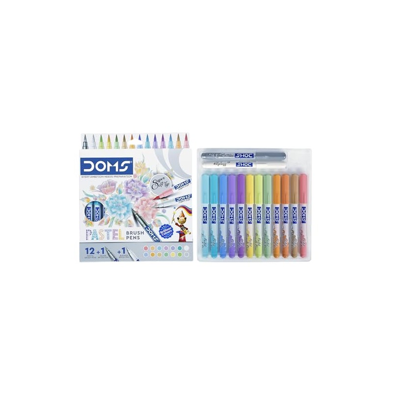 Doms Super Soft Tip Pastel Shades Brush Pen Set |