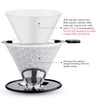 FOXAS Pour Over Coffee Filter Dripper, Reusable Stainless Steel Metal