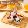 Holztablett Rechteckig, 25×14×2cm Tablett Holz, Dekotablett Holz, Bamboo Rectangular Tray,