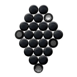 Small Black Planning Office Magnets for Fridge, Whiteboard, Noticeboard, Filing Cabinet - Pack of 24
