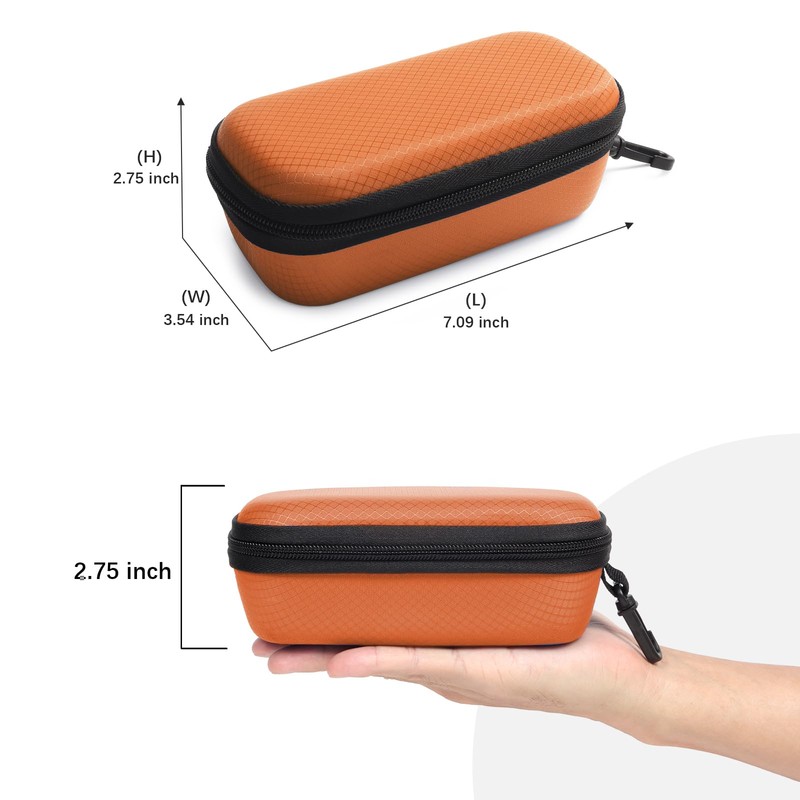 Bukere Double Eyeglasses Case with Adjustable Slots, EVA Hard-shell Travel