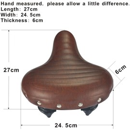 UPANBIKE Bike Saddle Super-Soft Comfortable Shock Absorption Widened Bicycle Seat Suspension Cushion(Brown)